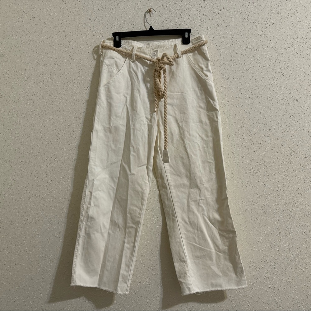 Free People Pull On Carpenter Rope Tie Denim Jeans - Size 10